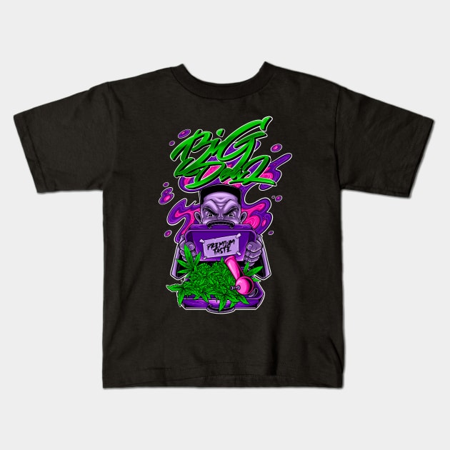 BIG DEAL CANNABIS Kids T-Shirt by TOSSS LAB ILLUSTRATION